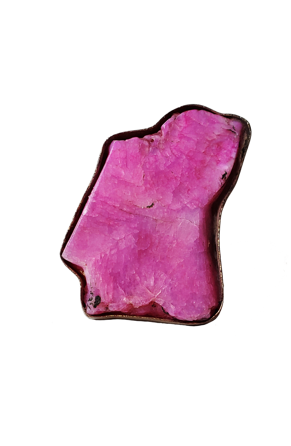 Edge of the Moon Dyed Agate Slice Ring