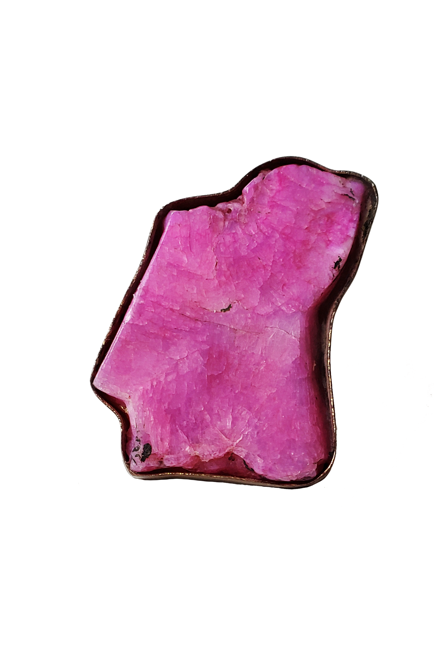 Edge of the Moon Dyed Agate Slice Ring