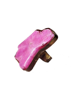 Edge of the Moon Dyed Agate Slice Ring
