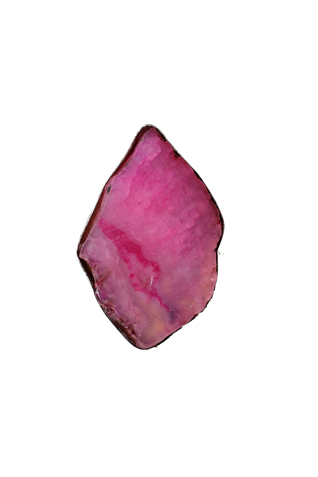 Edge of the Moon Dyed Agate Slice Ring