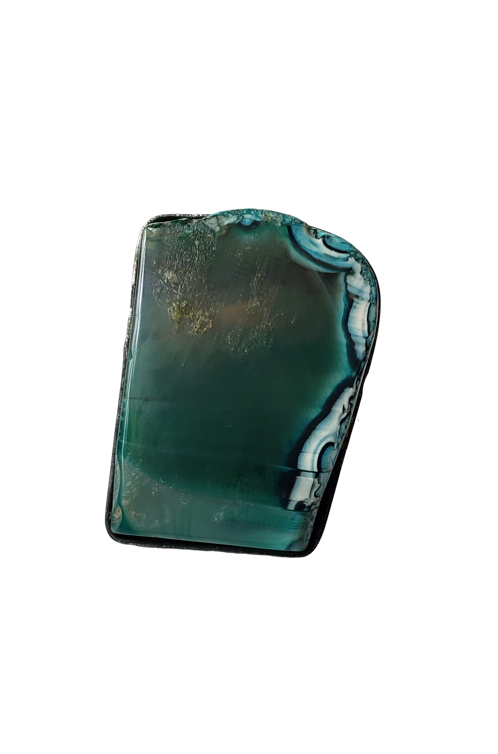 Edge of the Moon Dyed Agate Slice Ring