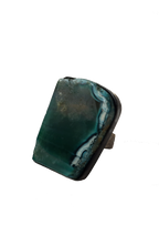 Edge of the Moon Dyed Agate Slice Ring