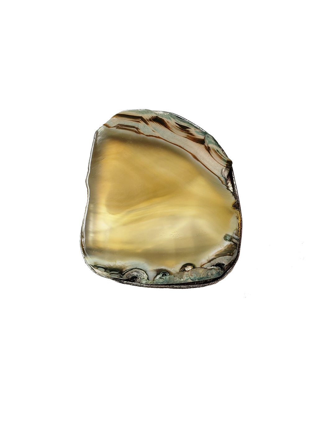 Edge of the Moon Dyed Agate Slice Ring