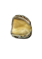 Edge of the Moon Dyed Agate Slice Ring