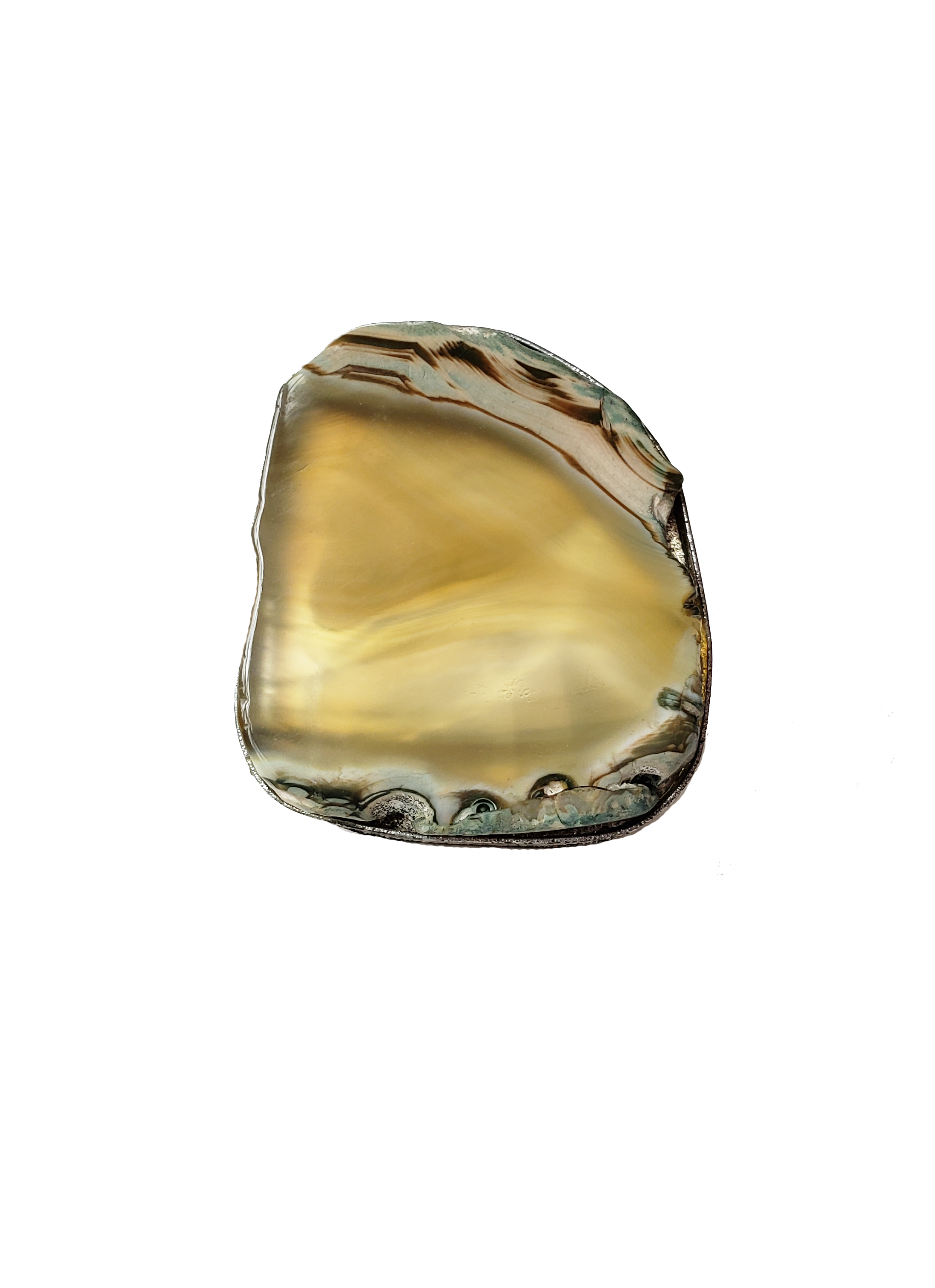 Edge of the Moon Dyed Agate Slice Ring