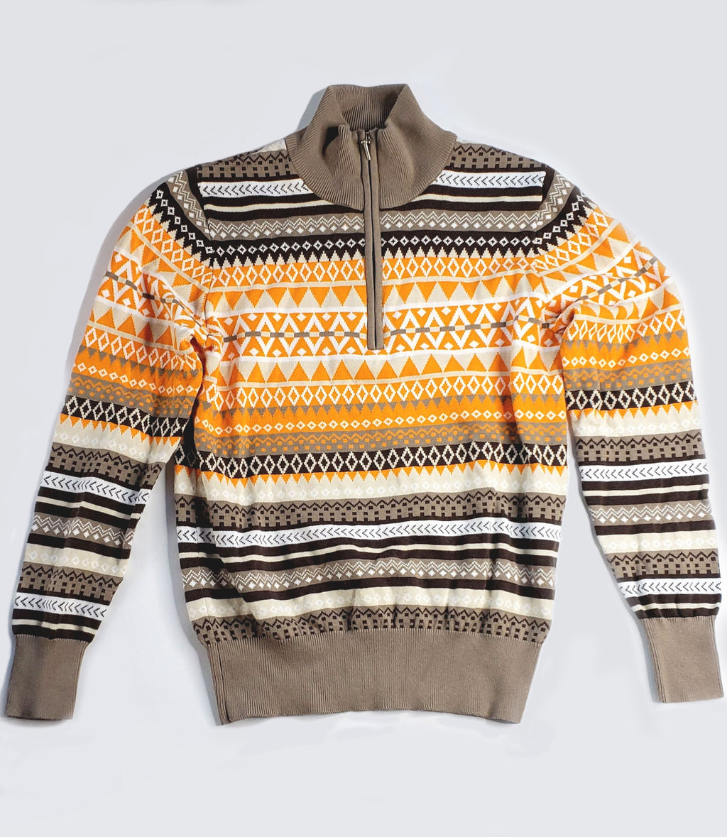 Daily Sports Women's Fairisle 1/4 Zip Golf Sweater