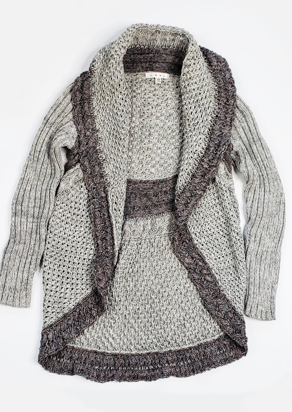 CAbi Crocheted Waterfall Cardigan