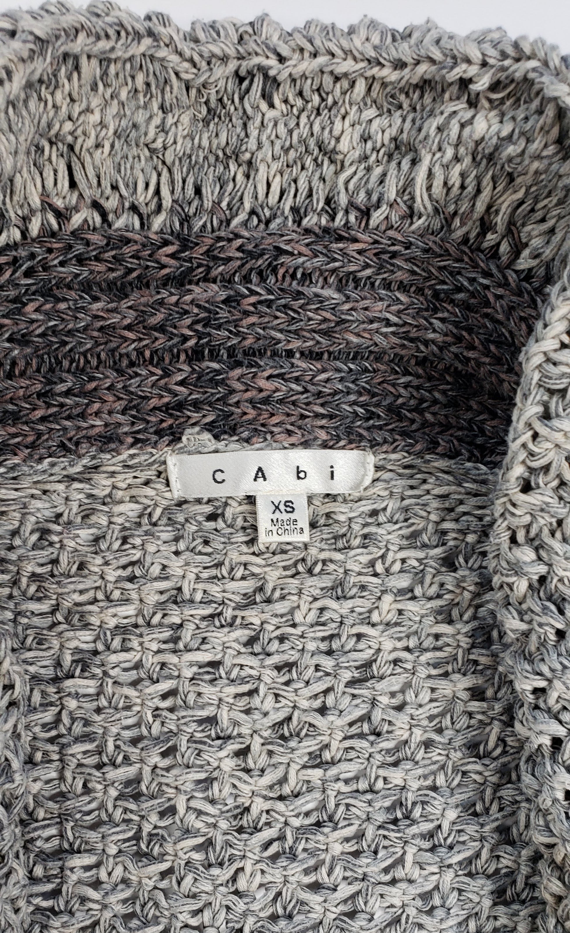 CAbi Crocheted Waterfall Cardigan