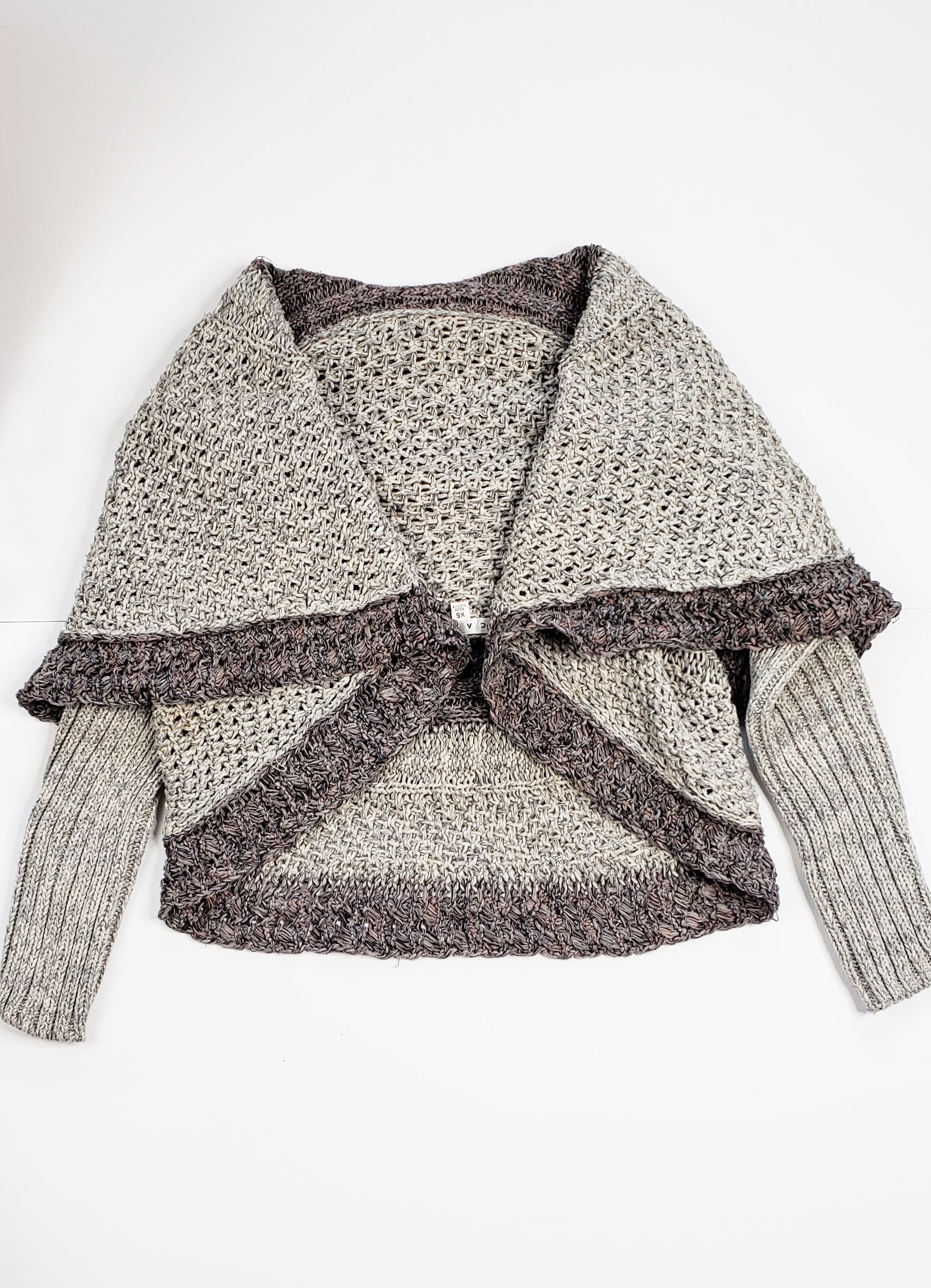 CAbi Crocheted Waterfall Cardigan