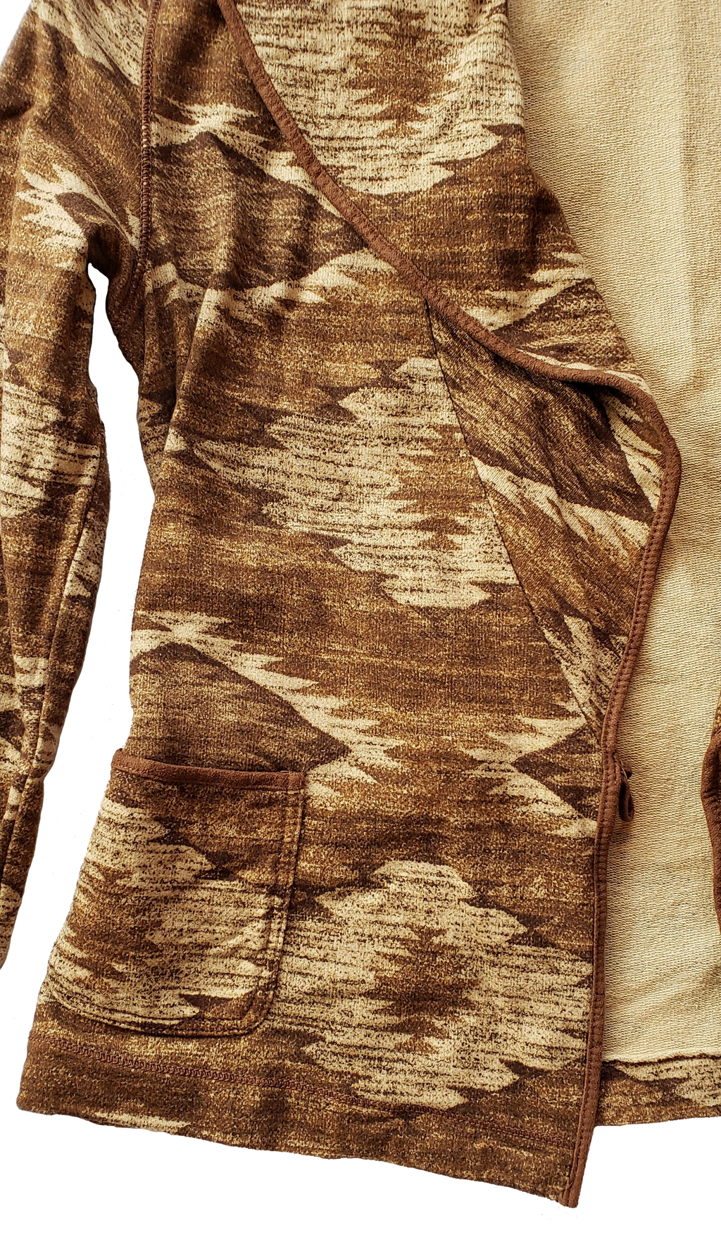 Lauren Jeans Co Ralph Lauren Knit Aztec Print Asymmetric Jacket