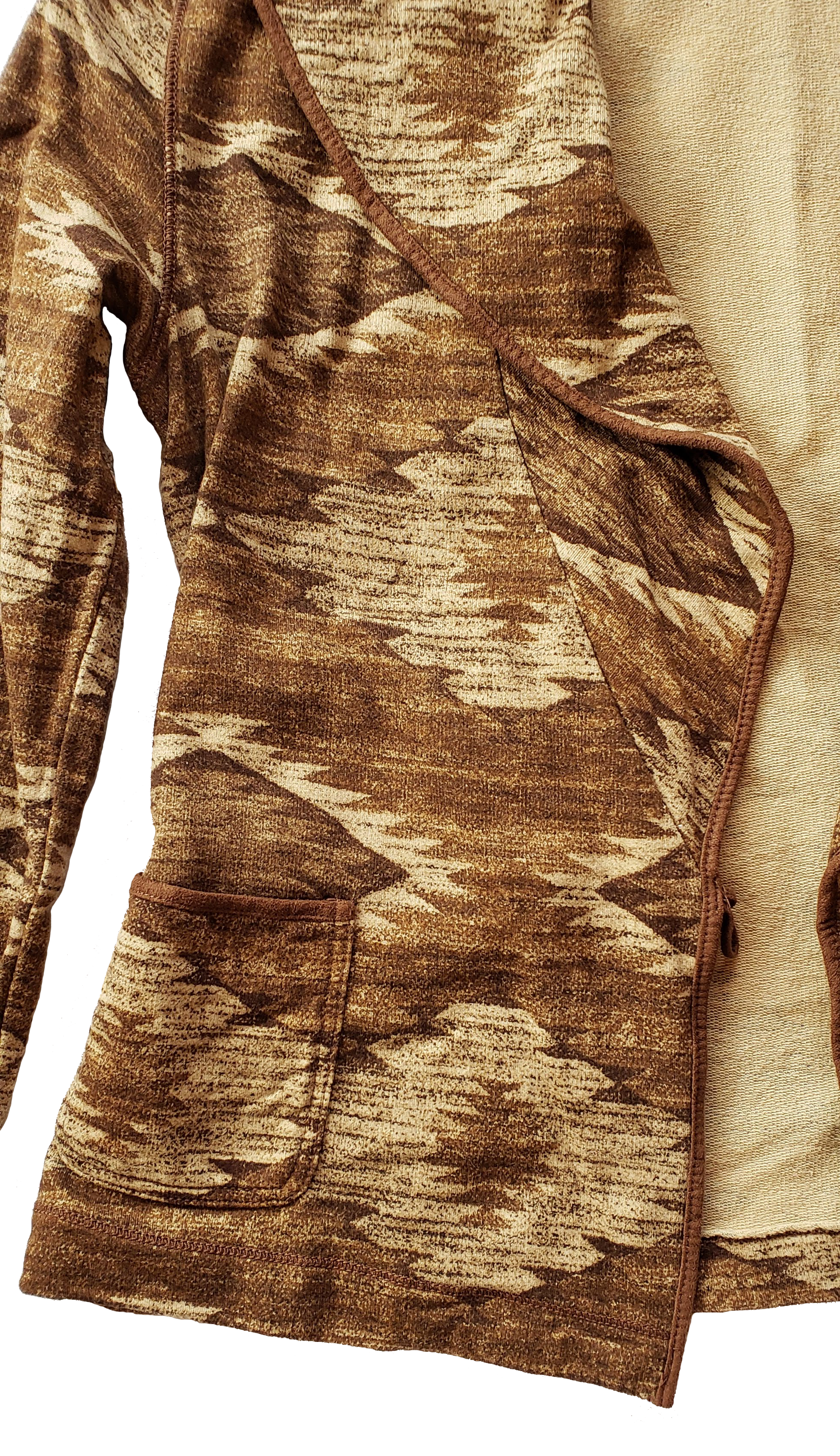 Lauren Jeans Co Ralph Lauren Knit Aztec Print Asymmetric Jacket