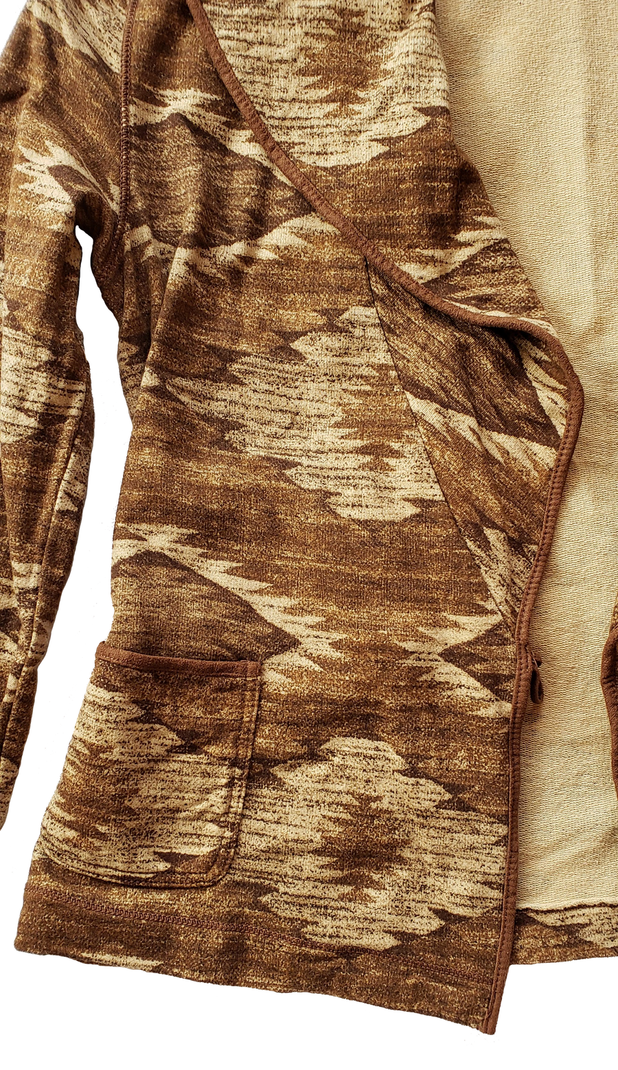 Lauren Jeans Co Ralph Lauren Knit Aztec Print Asymmetric Jacket