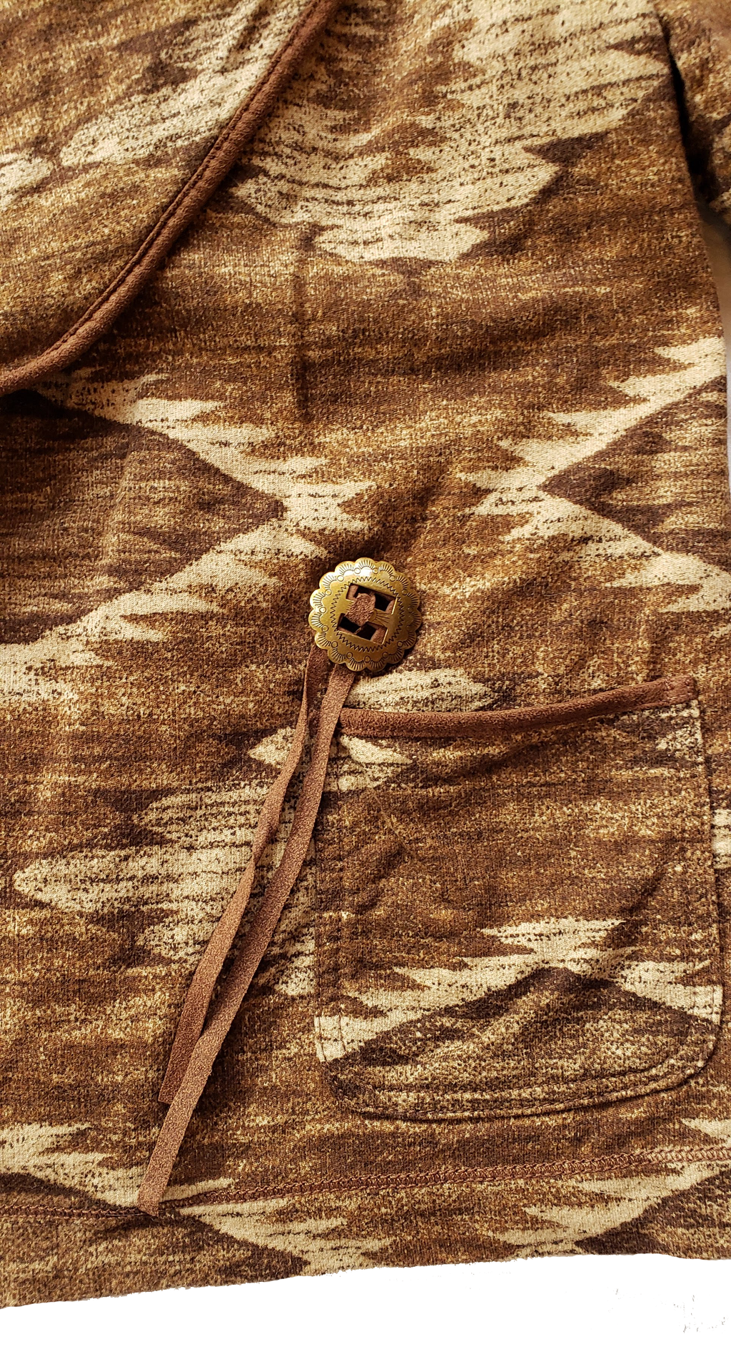 Lauren Jeans Co Ralph Lauren Knit Aztec Print Asymmetric Jacket