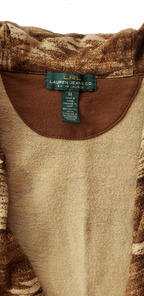 Lauren Jeans Co Ralph Lauren Knit Aztec Print Asymmetric Jacket