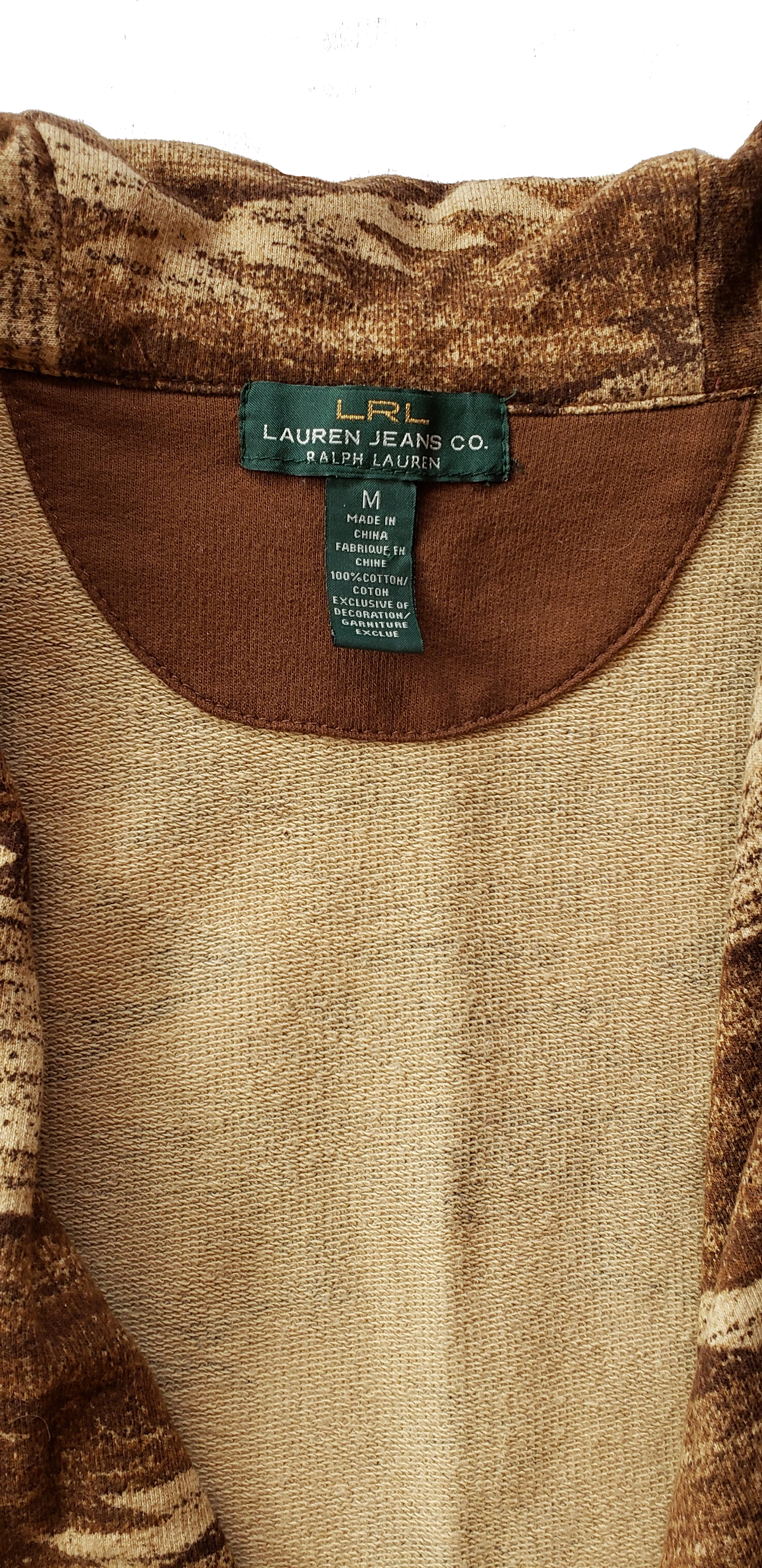 Lauren Jeans Co Ralph Lauren Knit Aztec Print Asymmetric Jacket