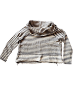 Free People Cropped Knit Cowl-neck Top
