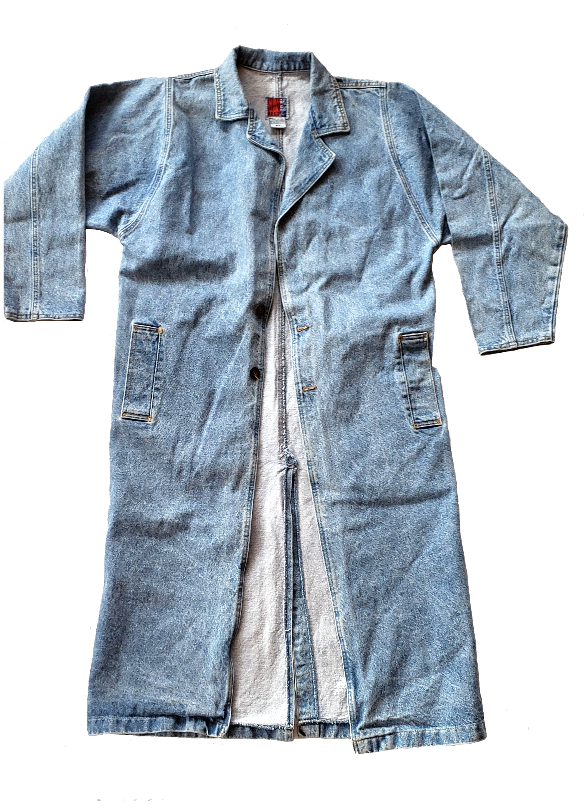 Vintage So Def 90's Light Denim Trench Coat