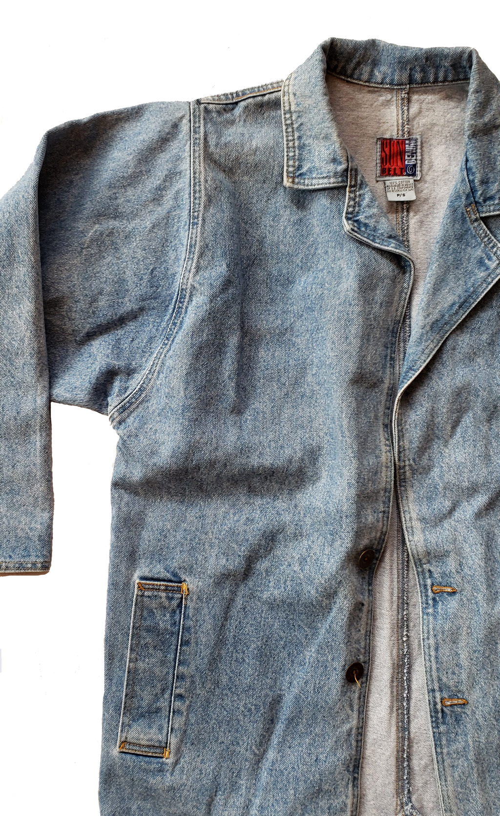 Vintage So Def 90's Light Denim Trench Coat