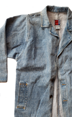 Vintage So Def 90's Light Denim Trench Coat
