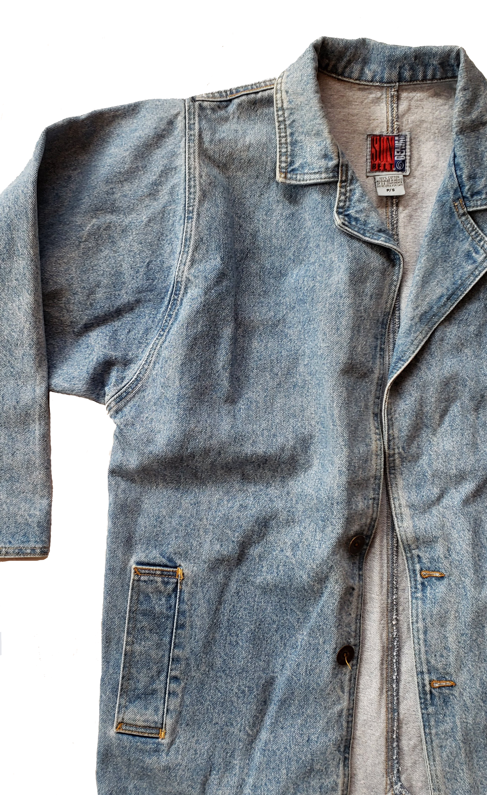 Vintage So Def 90's Light Denim Trench Coat