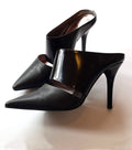 Jeffrey Campbell Handmade Ibiza Last Black Matte & Patent Slip-on Stilettos