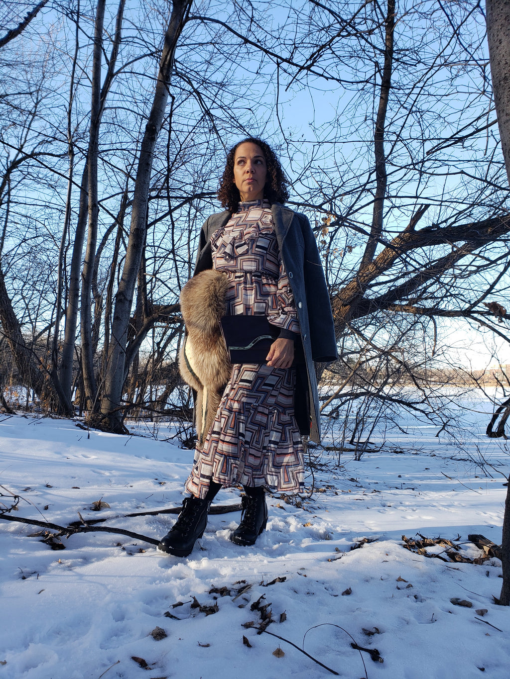 Vintage Farrah 70s Merlot Leather Clutch