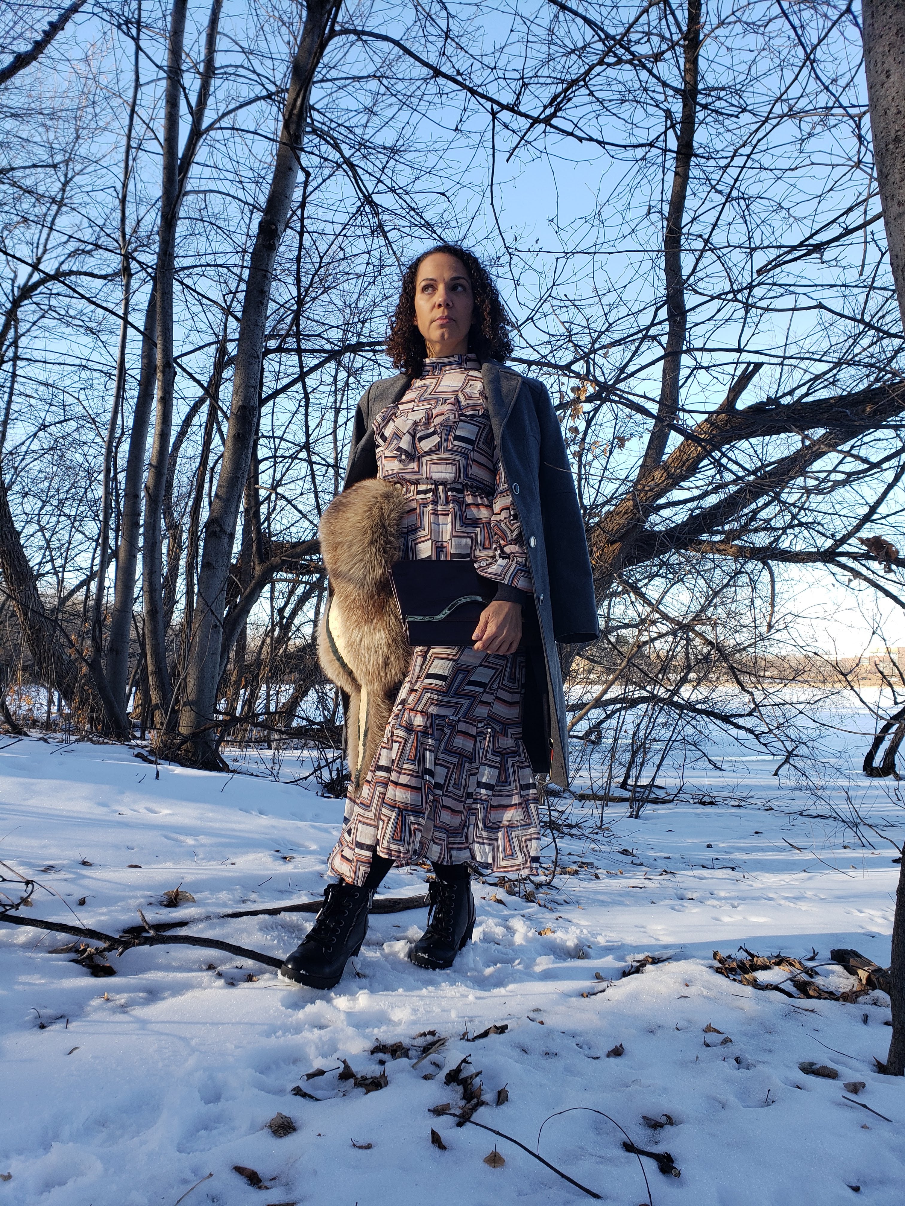 Vintage Farrah 70s Merlot Leather Clutch