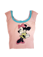 Vintage Rare 90's Blummine Milano Minnie Mouse Cropped Sweater