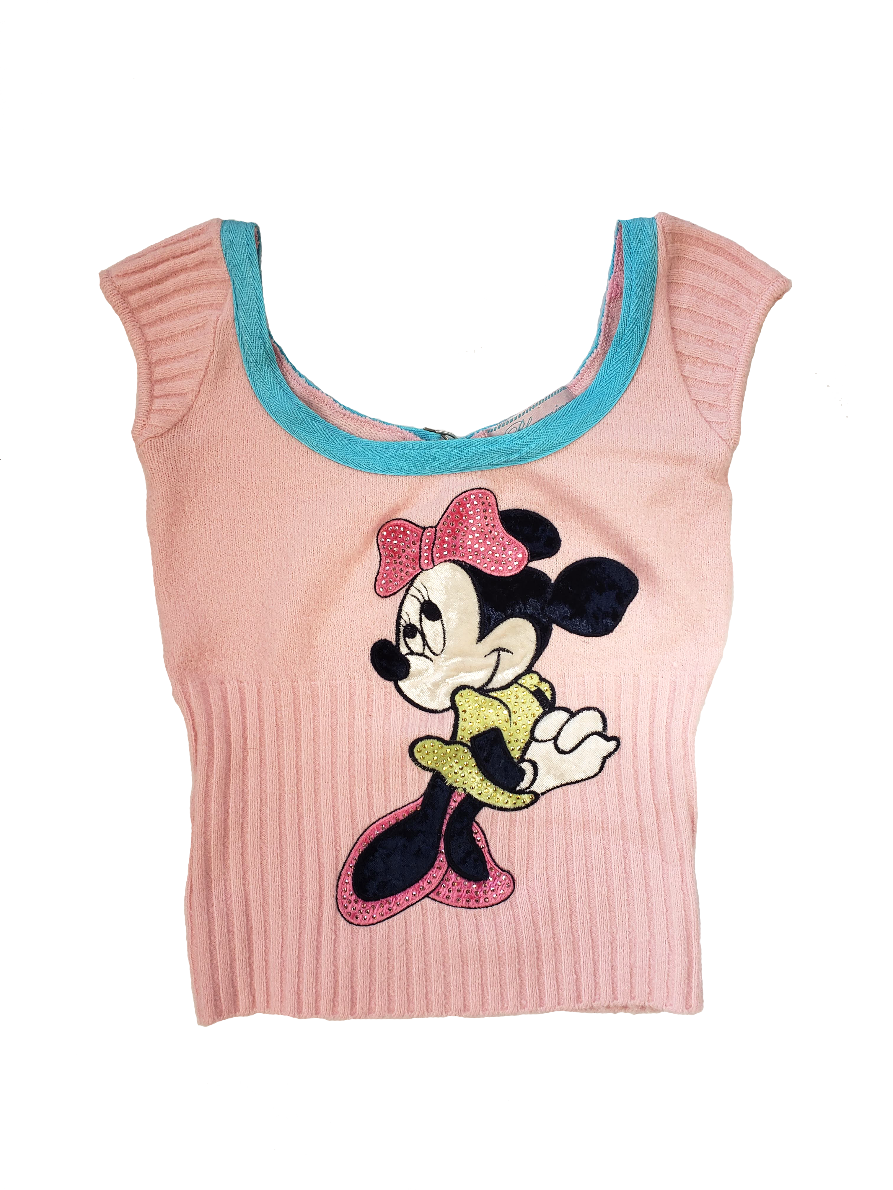 Vintage Rare 90's Blummine Milano Minnie Mouse Cropped Sweater