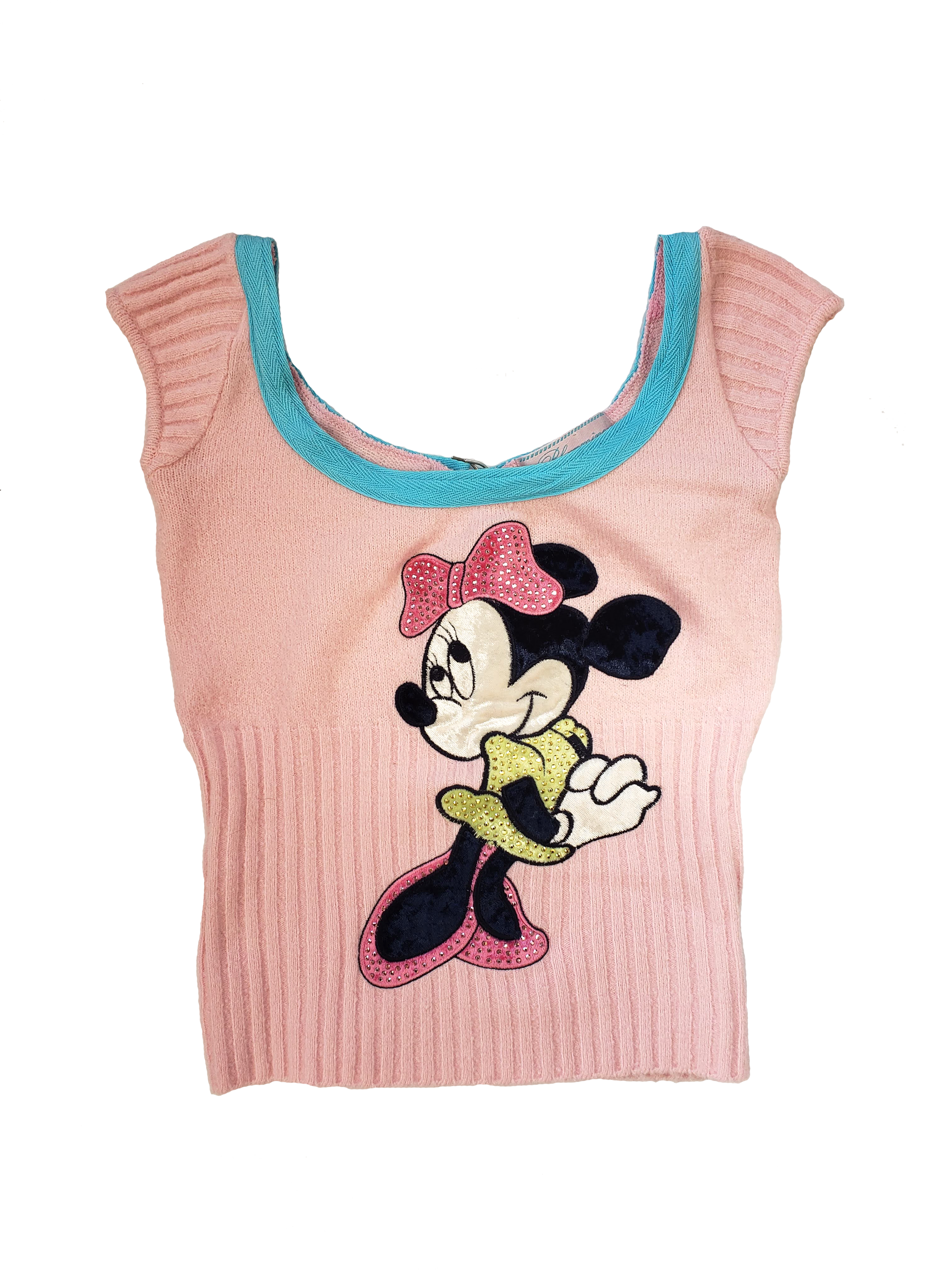 Vintage Rare 90's Blummine Milano Minnie Mouse Cropped Sweater
