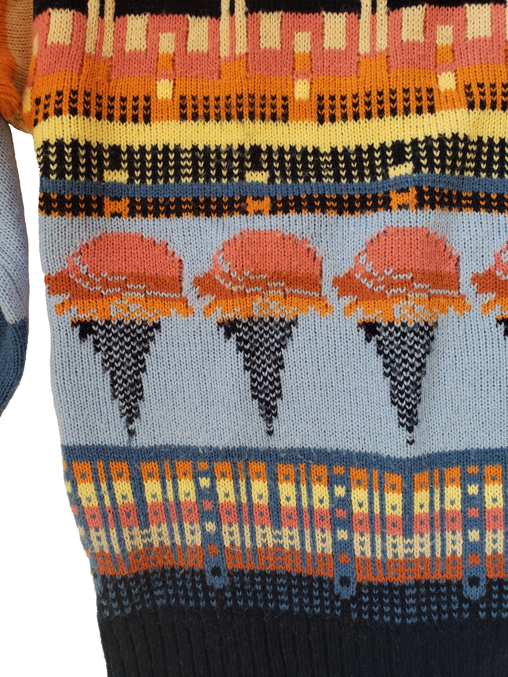 Vintage 70s Collage Ice Cream Sweater