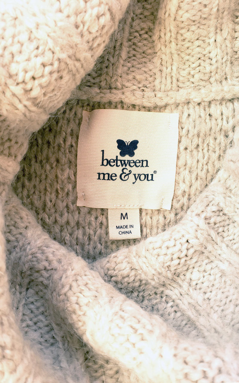 Creamy Smooth Cowel Neck Tie Waist Sweater