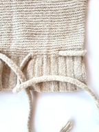 Creamy Smooth Cowel Neck Tie Waist Sweater