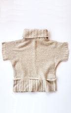 Creamy Smooth Cowel Neck Tie Waist Sweater