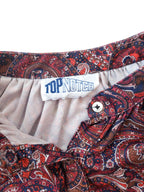 Vintage 70s Red/Blue Paisley Boho Top