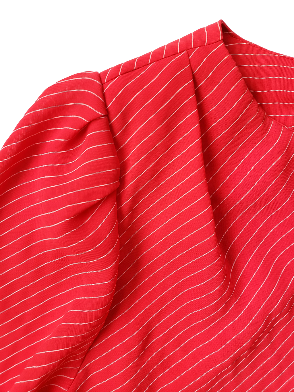 Vintage Red Pinstriped La Blouse