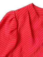 Vintage Red Pinstriped La Blouse