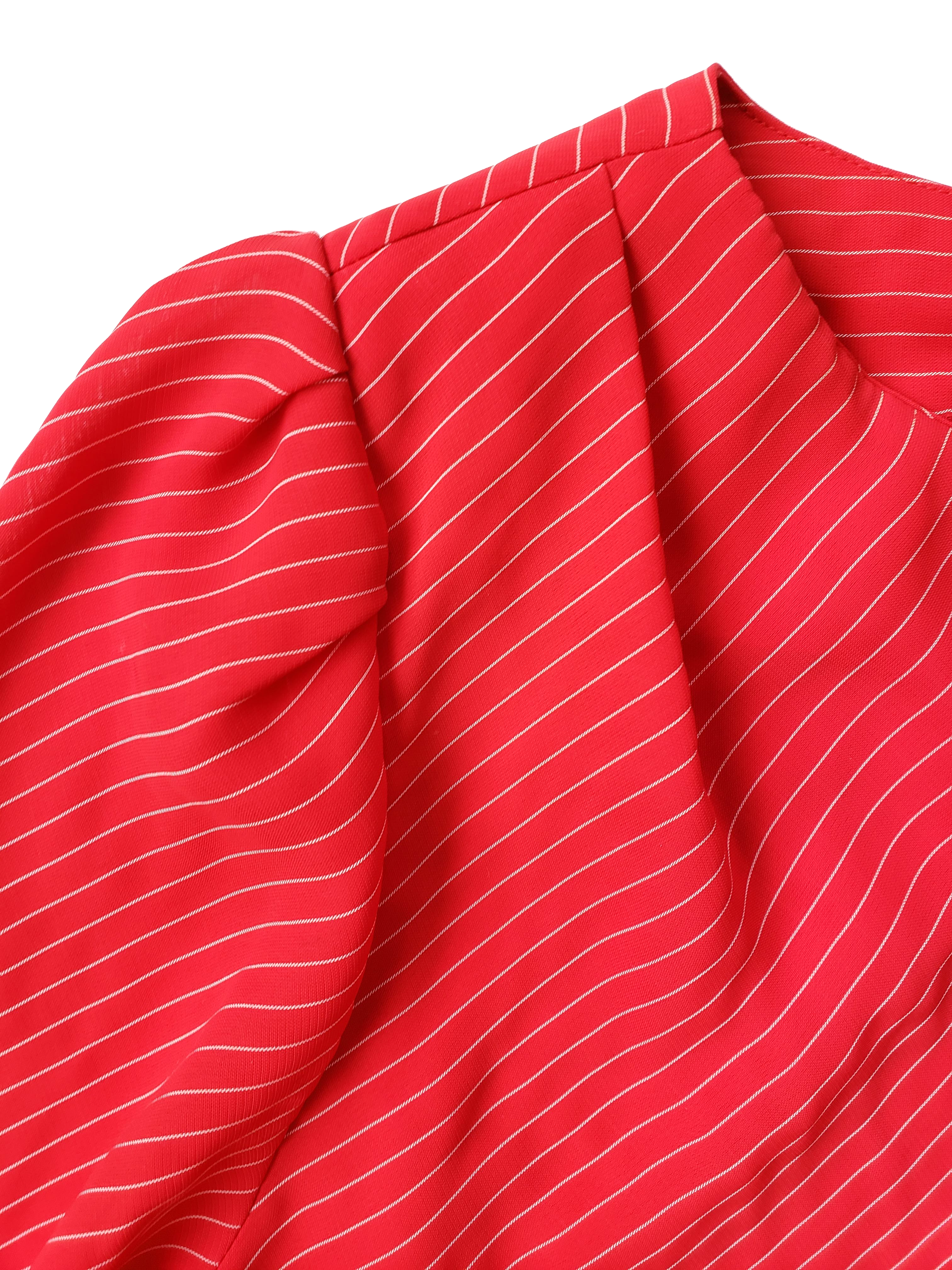 Vintage Red Pinstriped La Blouse