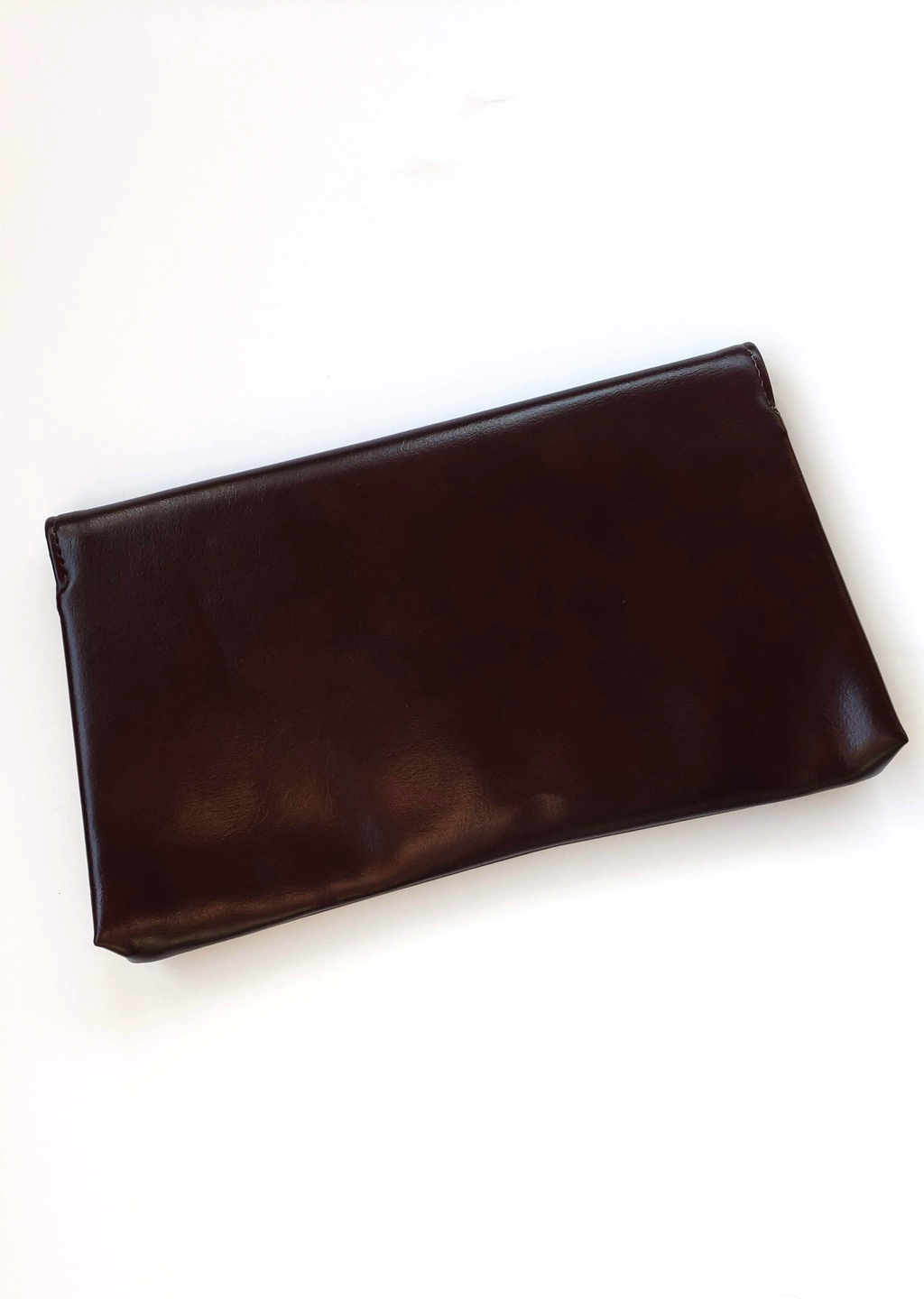 Vintage Farrah 70s Merlot Leather Clutch