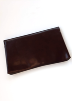 Vintage Farrah 70s Merlot Leather Clutch