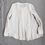 Free People Gauze Lace Trimmed Tunic w/ Brass Buttons