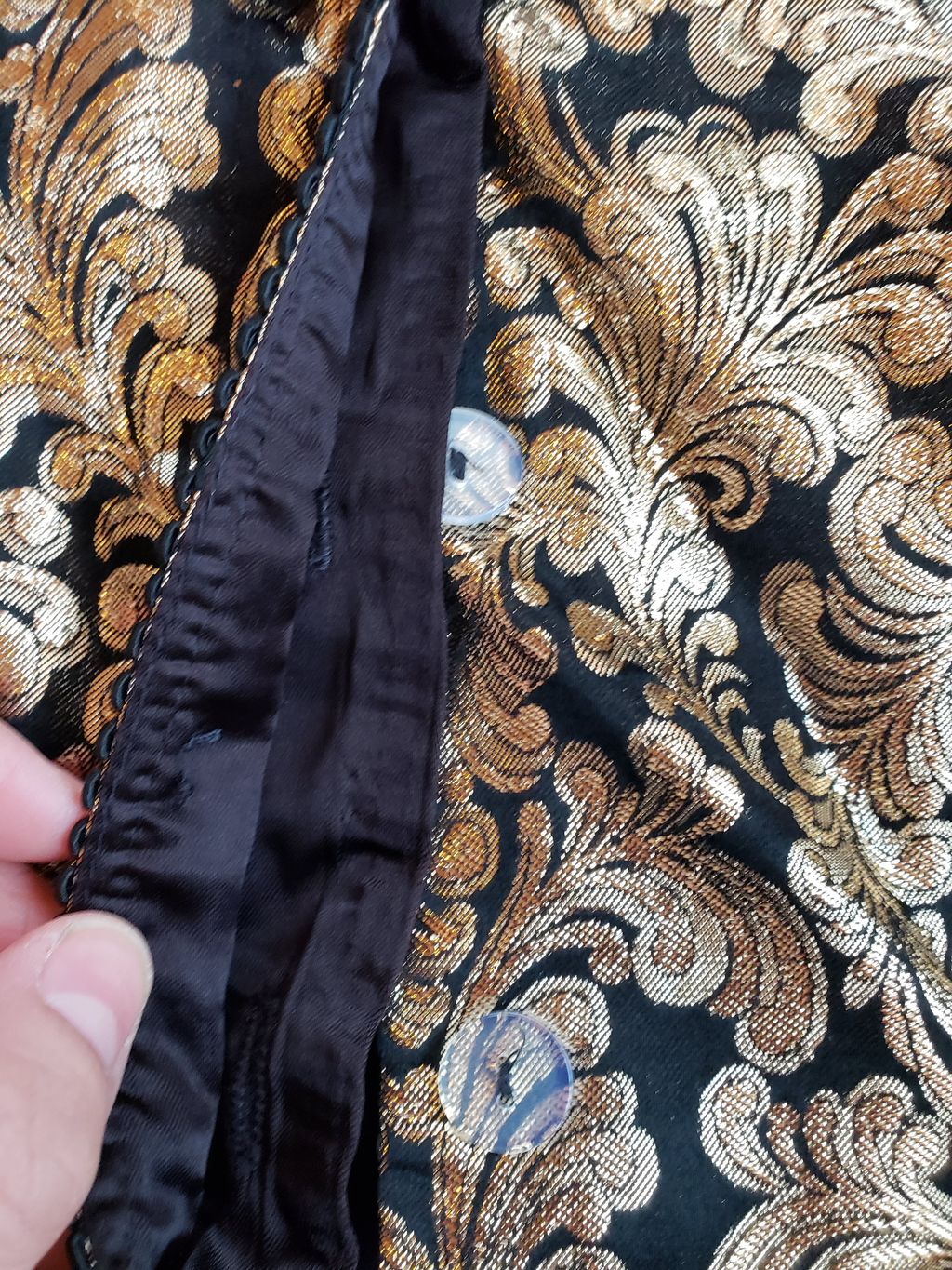 Vintage Maggie London Gold Lamé Jacquard Jacket