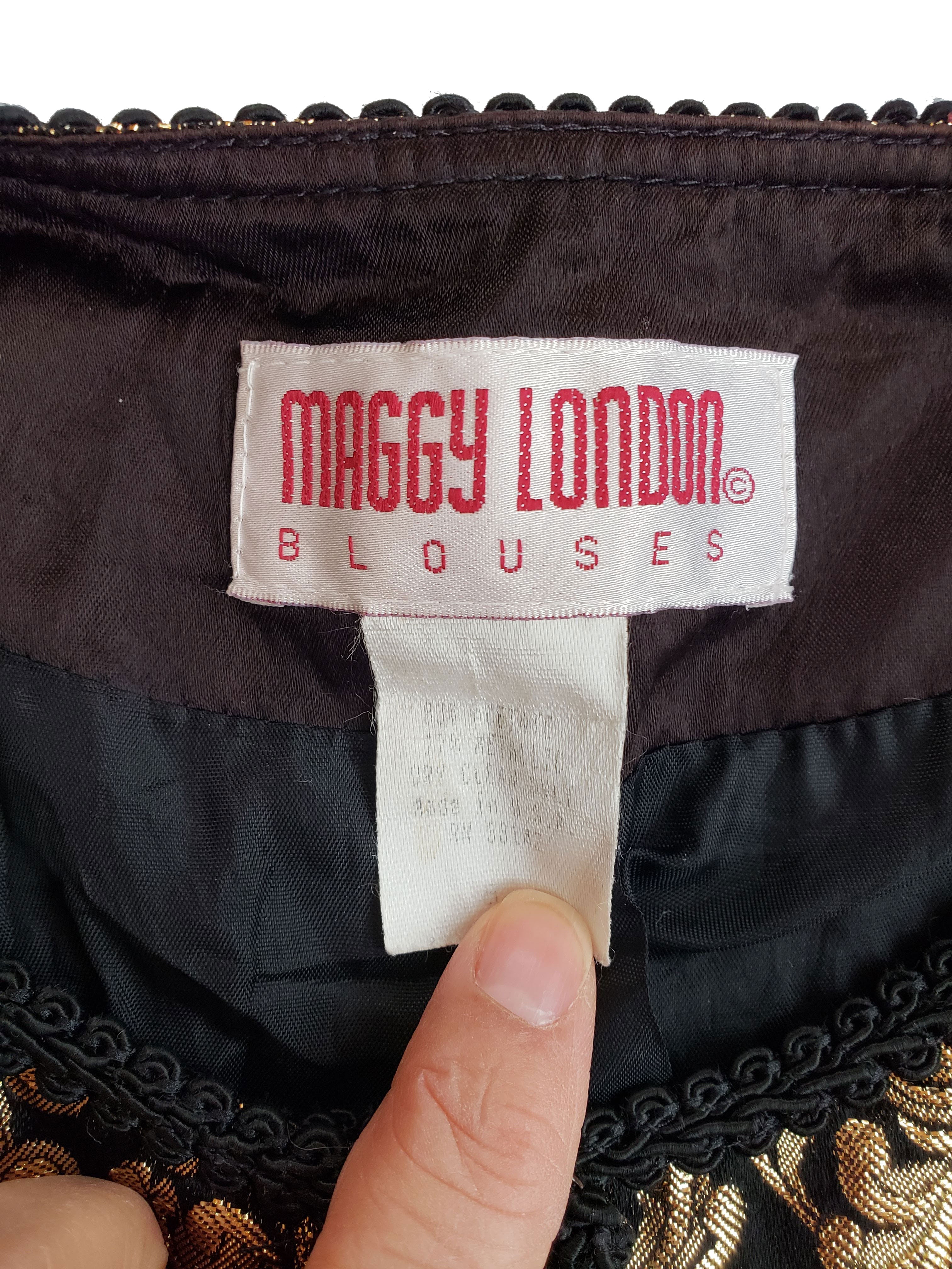 Vintage Maggie London Gold Lamé Jacquard Jacket