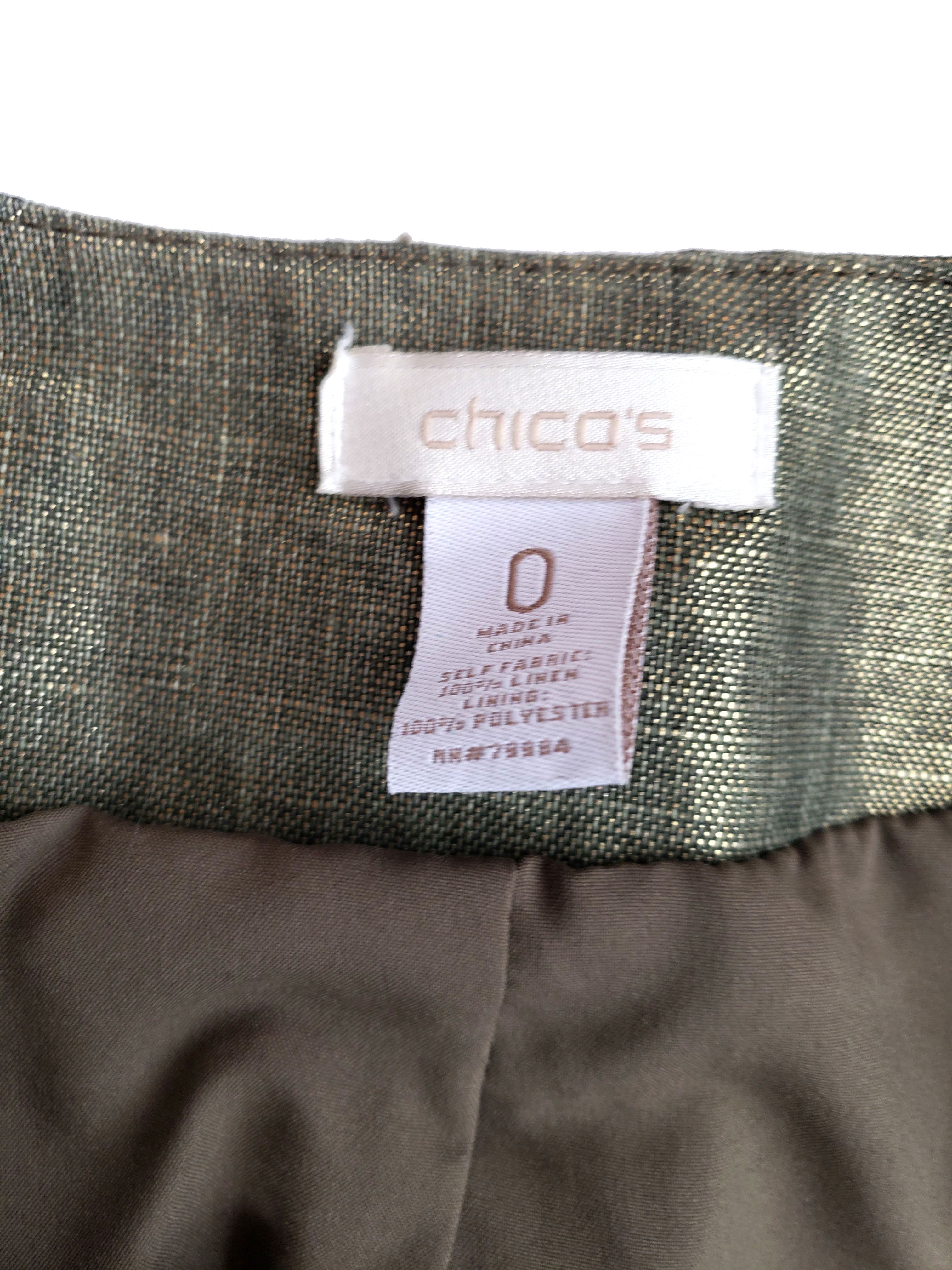 Chico's Metallic Beaded Cropped Jacket