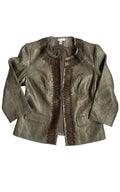 Chico's Metallic Beaded Cropped Jacket