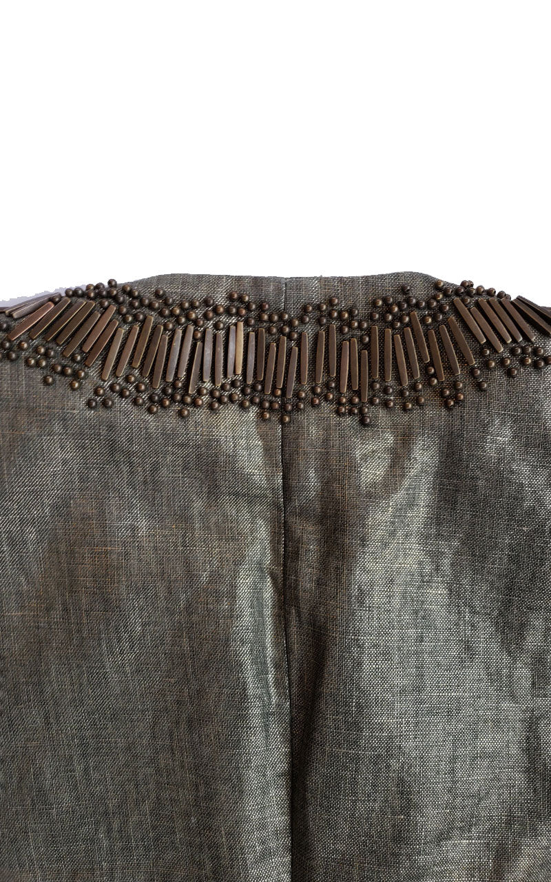 Chico's Metallic Beaded Cropped Jacket