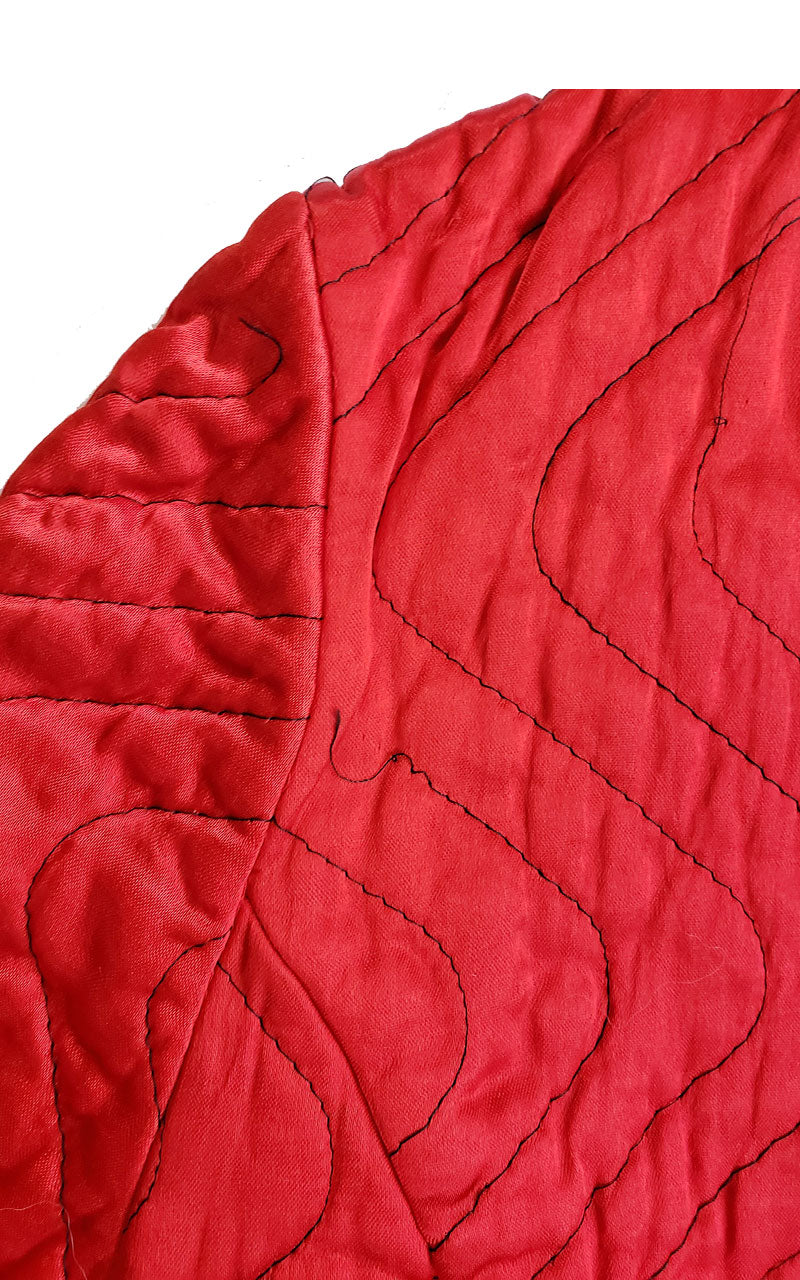 Vintage Women's Red Quilted Jacket