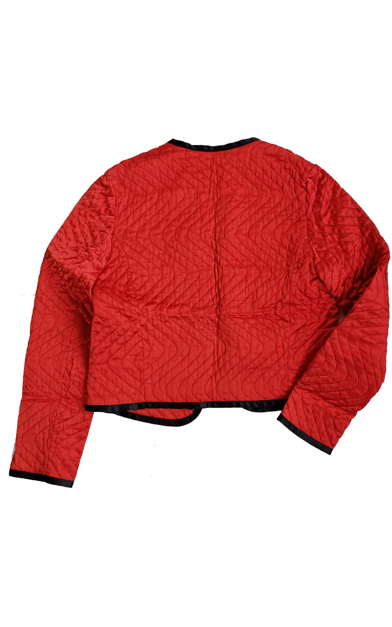 Vintage Women's Red Quilted Jacket