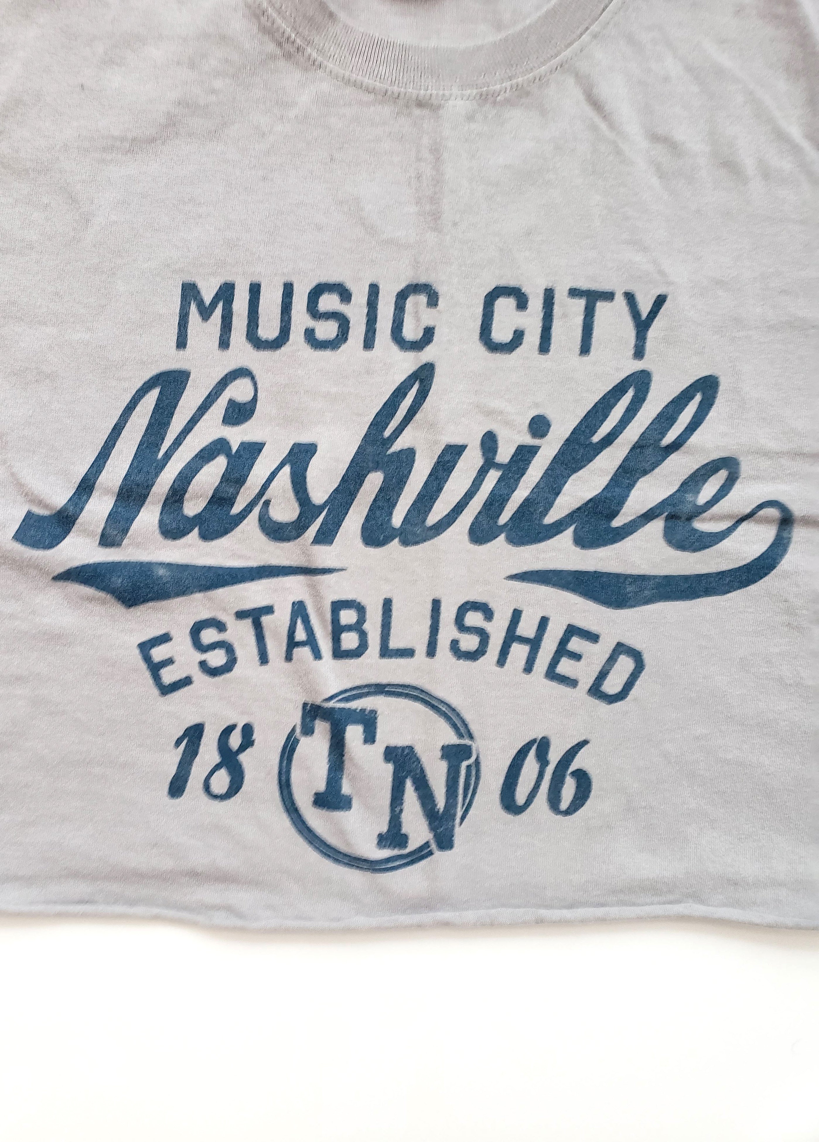 Nashville Vintage Style Cropped Men's Tee