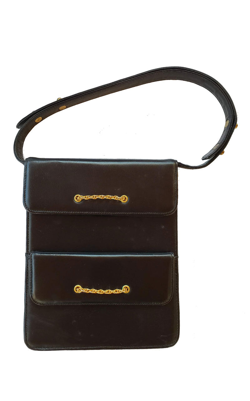 PRISCILLA : Vintage 70s Tan Patchwork Leather Handbag — Strange Ray Vintage